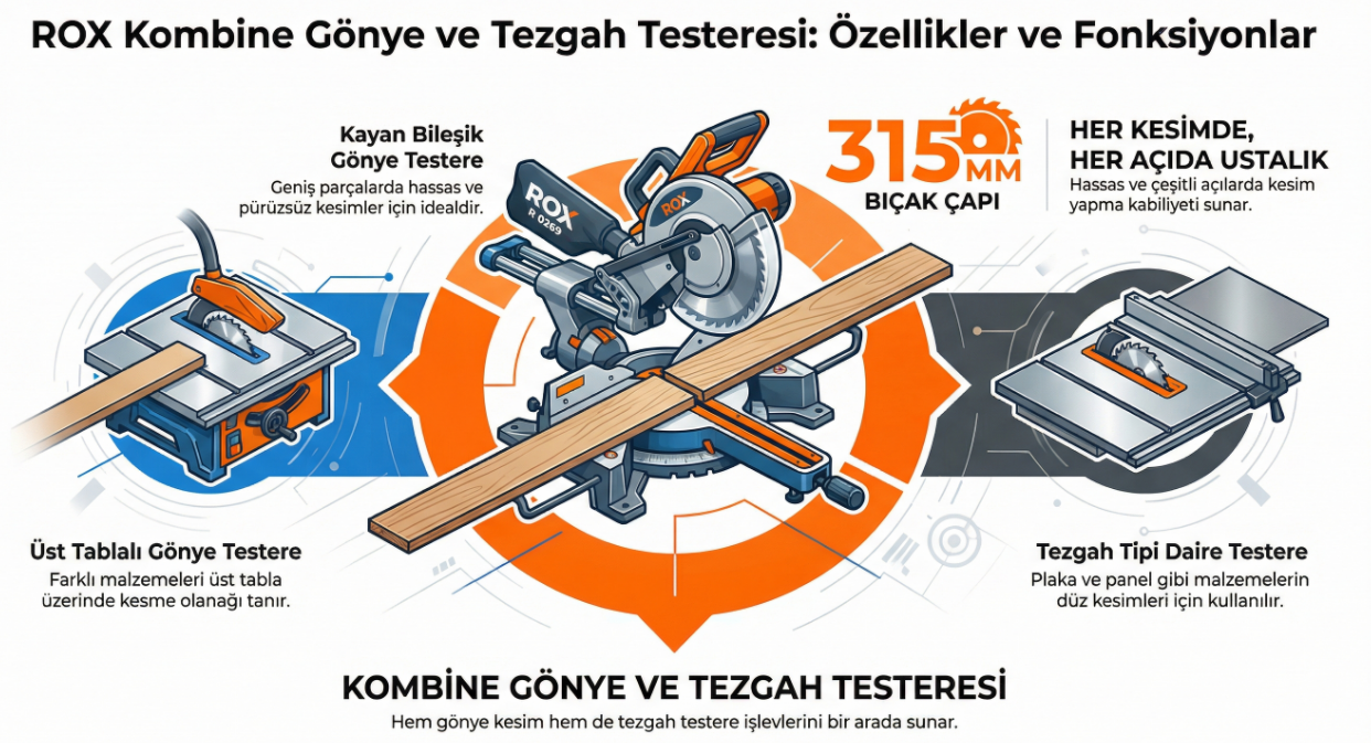 Rox Radial Gönye Kesme 315 MM 153ROX0289Gönye Kesme