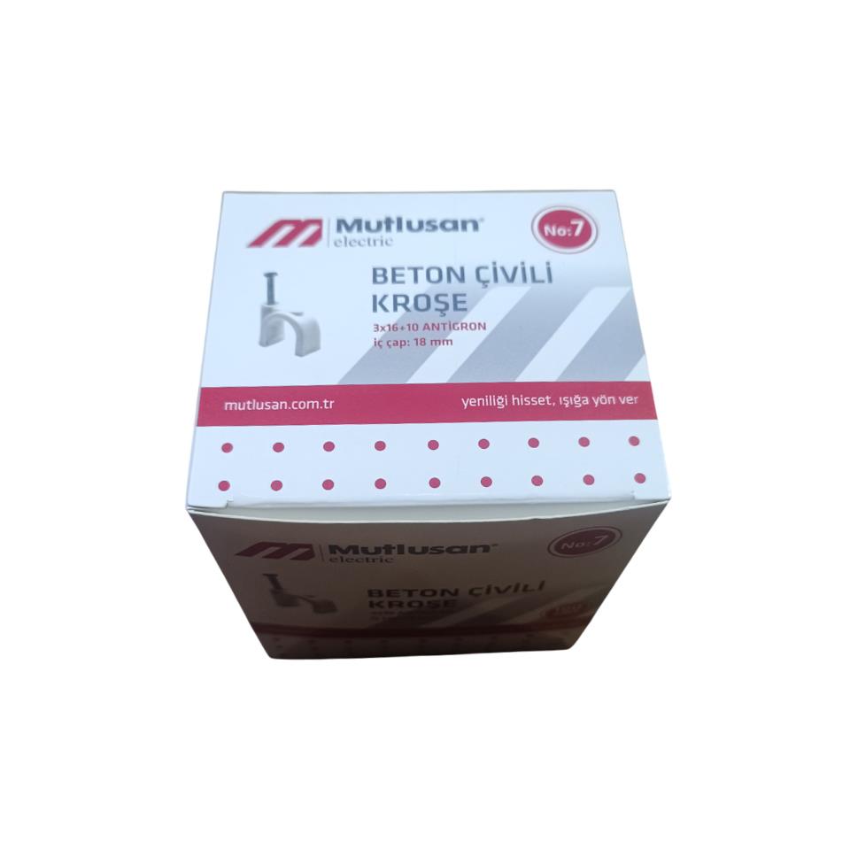 Mutlusan Beton Çivili Kroşe NO:7 4X10 Antigron 18 MM (100 Adet)Kroşe ve Dübeller