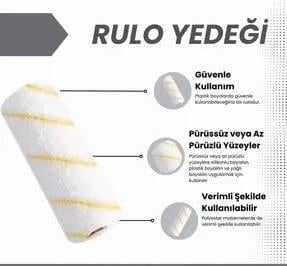 Defne Saten Parmak Rulo Yedeği 10 CMBoya Ruloları