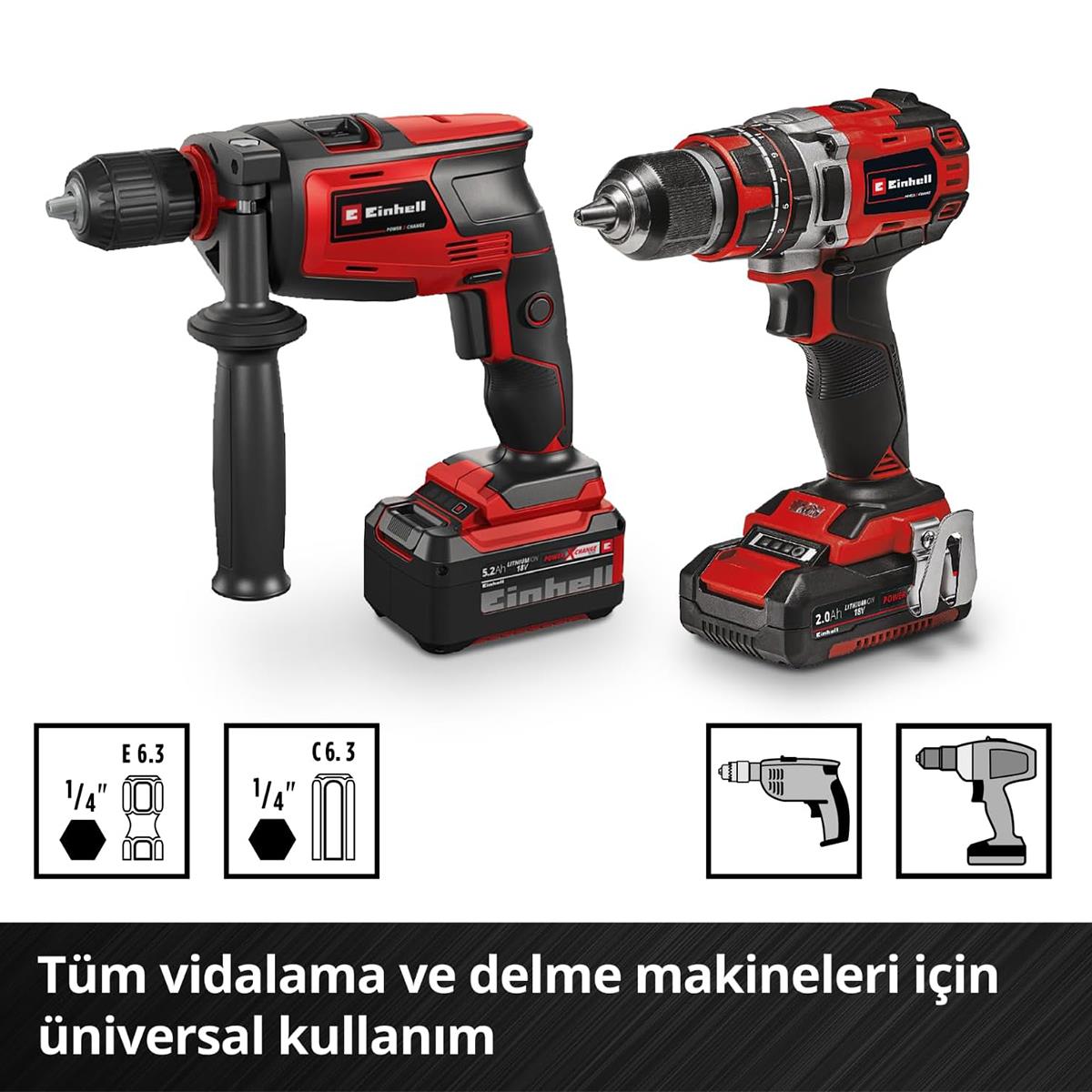 Einhell S-CASE Bits Hss 10 Parçalı Ahşap Matkap Ucu Seti 108733Bits Uçlar ve Adaptörler