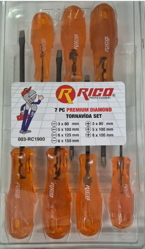 Rıco 7 Parça Premium Dıamond Tornavida Seti 003-RC1900Tornavidalar