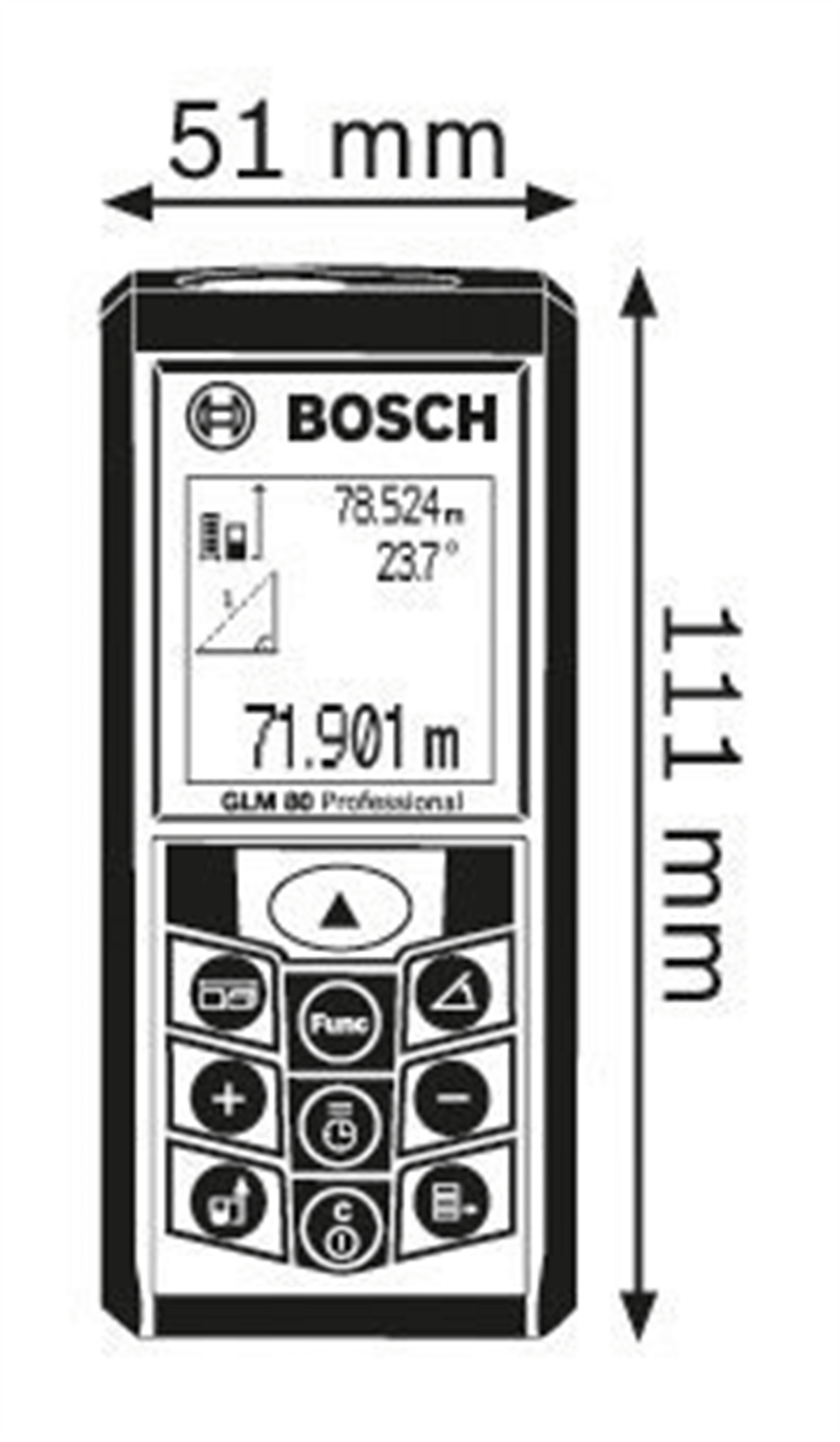 Bosch GLM 80 Lazerli Uzaklık Ölçer Professional 80 Mt.