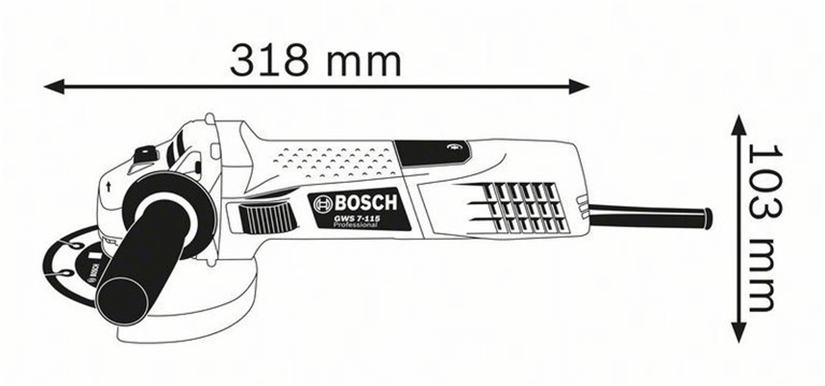 Bosch GWS 7-115 Avuç Taşlama Makinesi