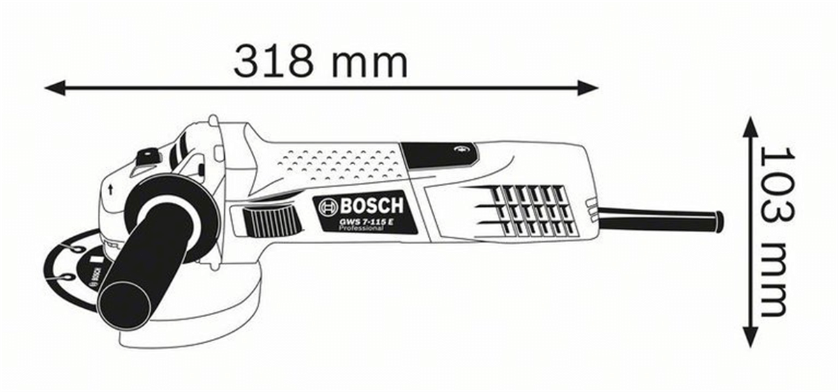 Bosch GWS 7-115 E Avuç Taşlama Makinesi
