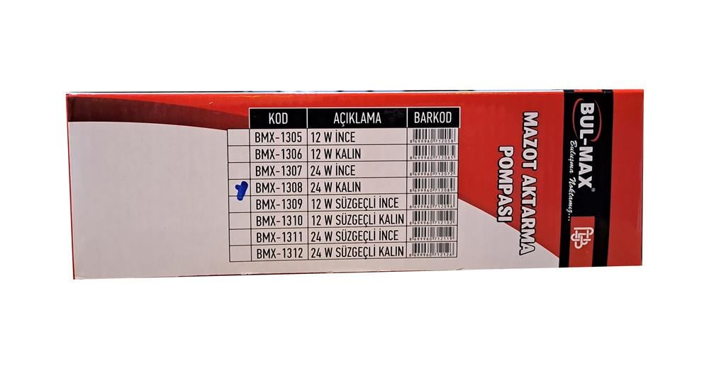 Bul-Max Mazot Aktarma Pompası 24W Bmx-1308Yakıt Transfer Pompaları