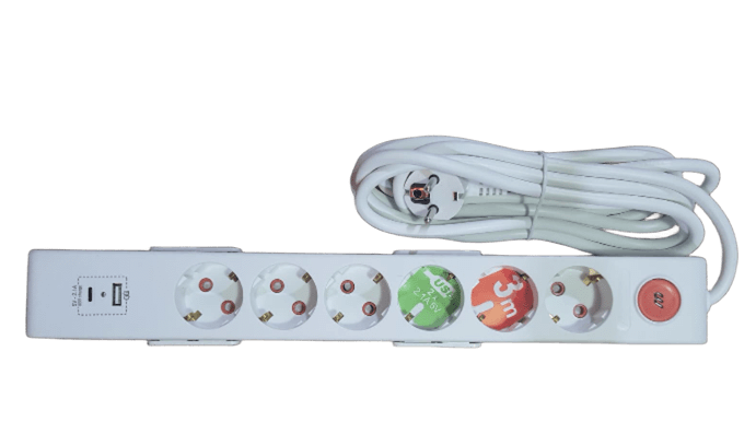 Mutlusan Ri-Tech Altılı Usb+Tytpe-C Grup Priz Ç.K 3 MT 0011756501020300Priz & Anahtar Çeşitleri