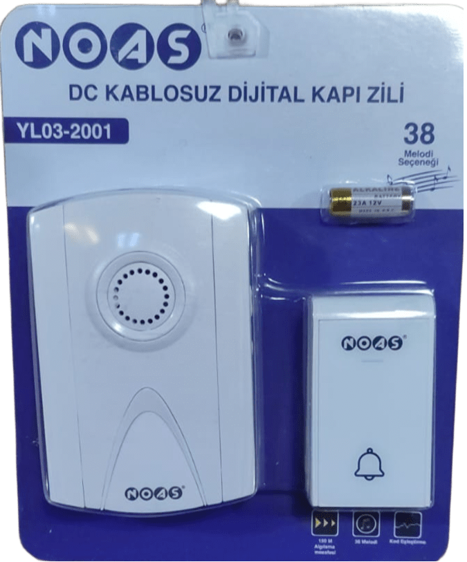 Noas Kablosuz Dijital Kapı Zili YL03-2001Zil ve Diafonlar