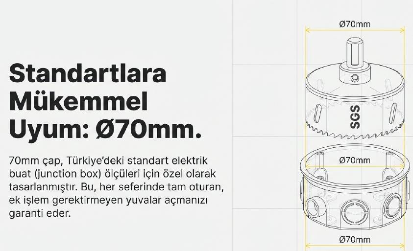 Sgs Beton Buat Açma Panç 70 mm SGS1933Pançlar