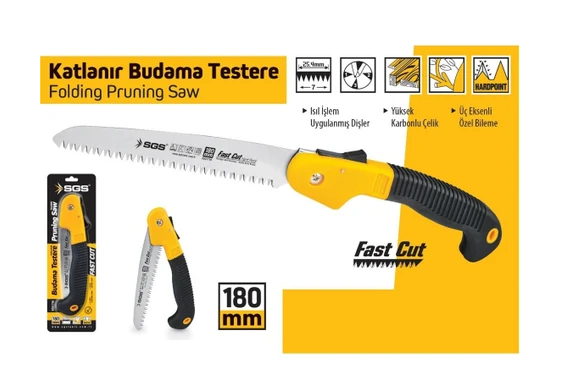 Sgs Katlanır Budama Testeresi 180 MM SGS1756Budama Testereleri