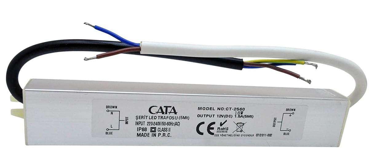 Cata Şerit Led Trafosu 1.5 A CT-2560Led Trafolar
