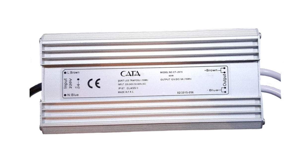Cata Şerit Led Trafosu 5A CT-2570Led Trafolar