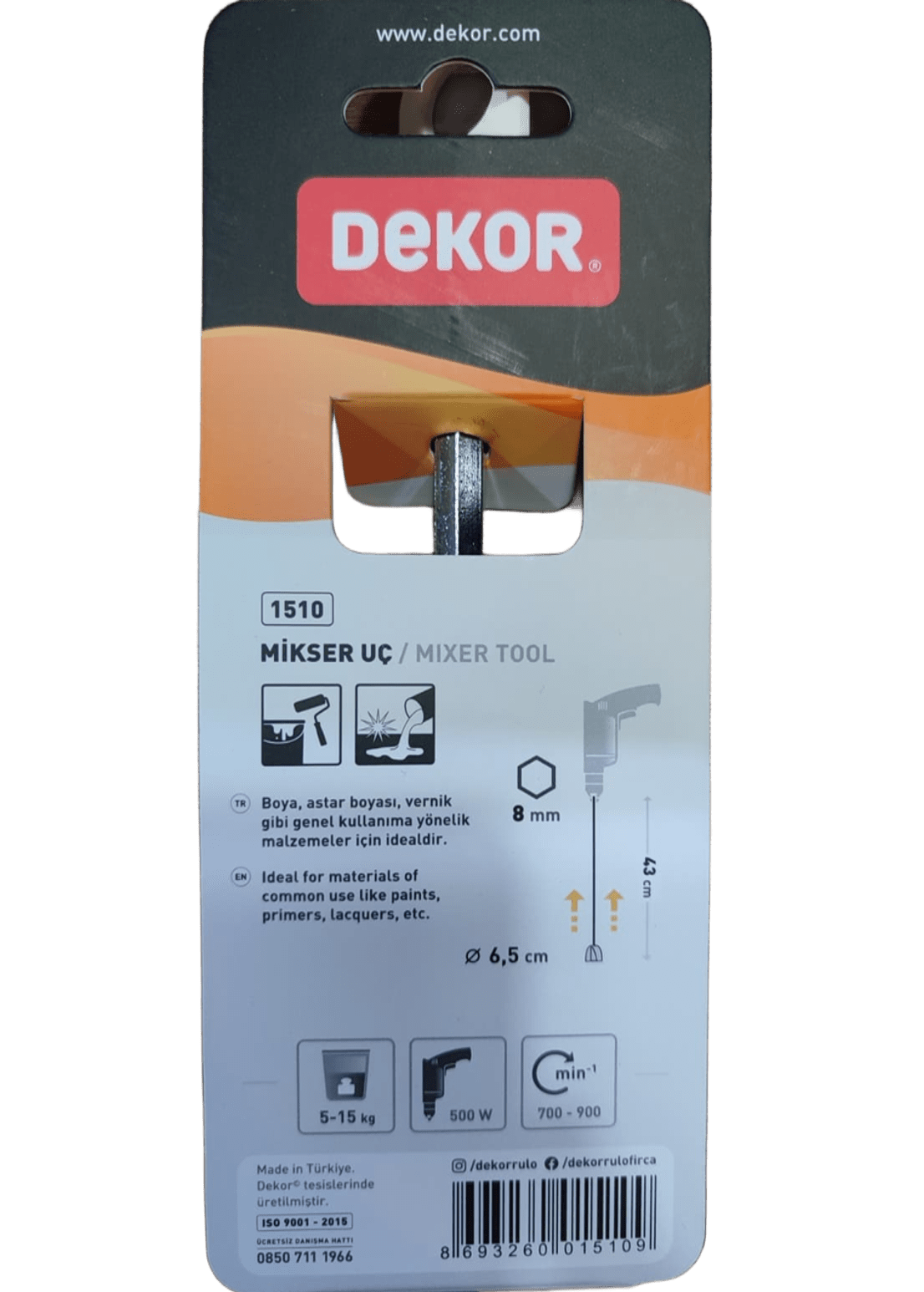 Dekor Mikser Uç 43 Cm 1510Karıştırıcılar