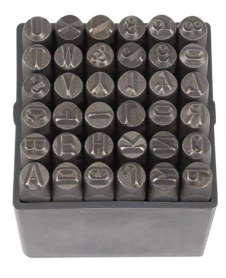 ÇELİK HARF 36 PARÇA 10 mm