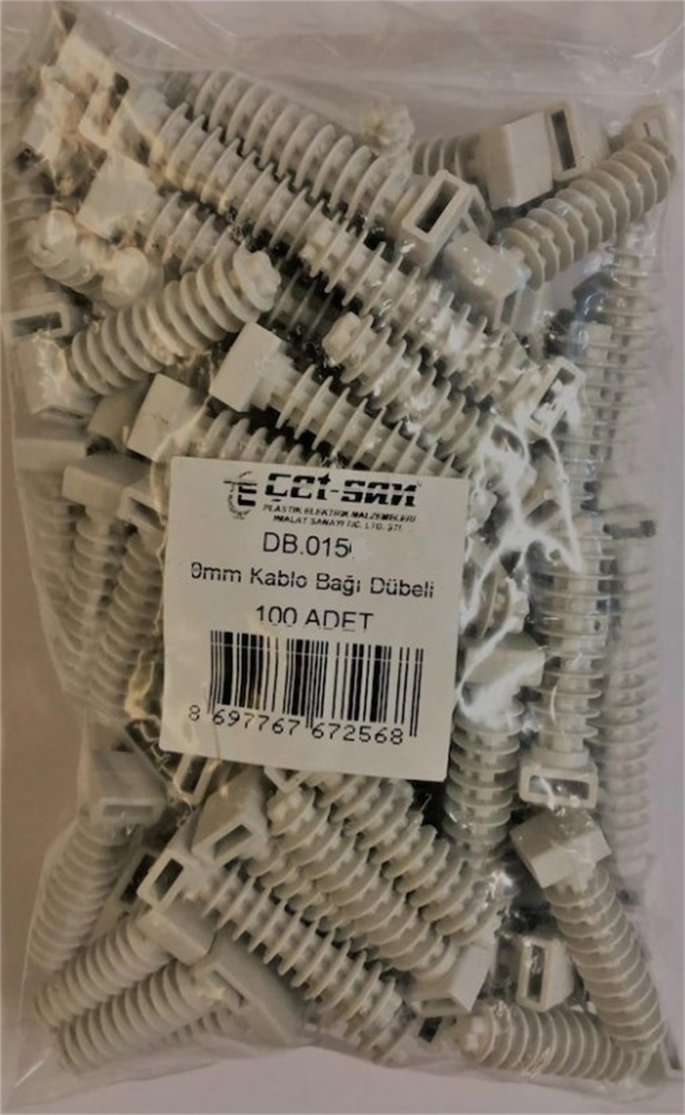 Çet-San Kablo Bağı Dübeli 8 Mm (100 Adet)Kroşe ve Dübeller