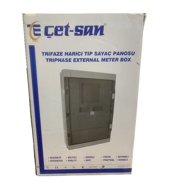 Çet-San Trifaze Harici Tip Sayaç Panosu 0856Sigorta Kutuları