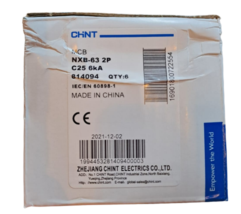 Chint W Otomat 2P C25 6KA NXB-63 814094Sigortalar