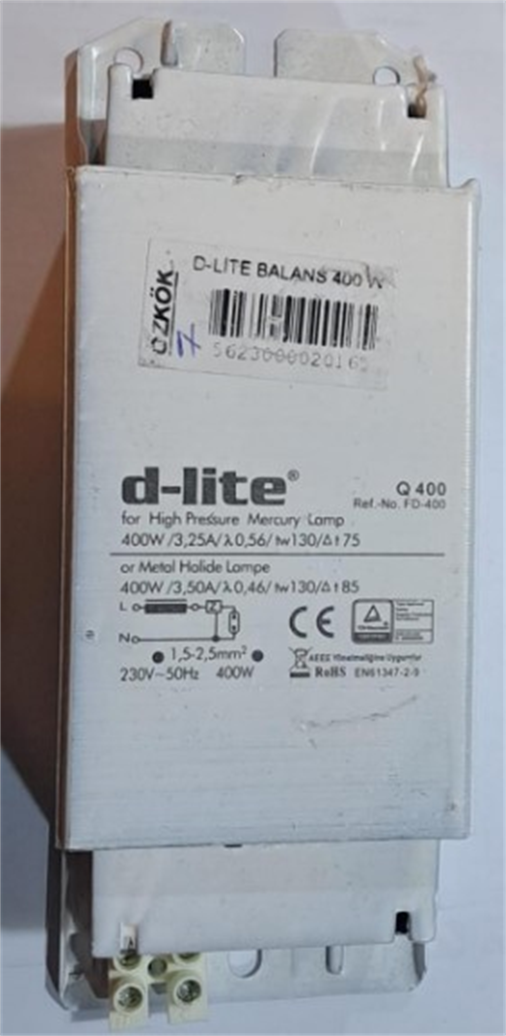 D-Lite Balast 400 WSigortalar