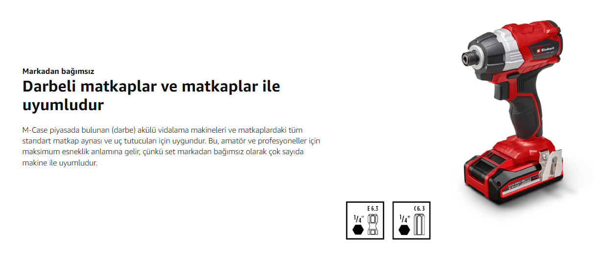 Einhell M-Case Bits Ve Lokma Uç Set 35 Parça 109230Lokma Grubu