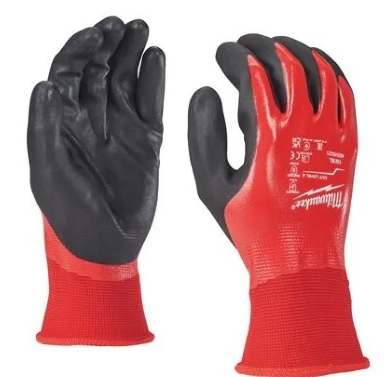 Milwaukee Sıvı ve Yağ 1.Derece Kesik Korumalı Eldiven 10/XL PK(12) 4932493226Eldivenler