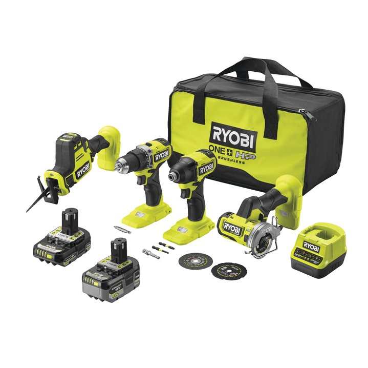 Ryobi RCK184A-2C42S 18v 4'lü Kompakt Set 5133005289Akülü Matkaplar