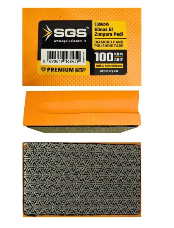 Sgs Elmas El Zımpara Pedi 100 Kum SGS6245Aşındırıcı ve Zımparalar