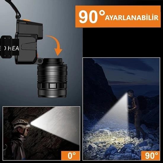 YCL Şarjlı LED Kafa Lambası 3 Modlu Powerbank Özellikli 10 Watt YIS-205Kafa Fenerleri