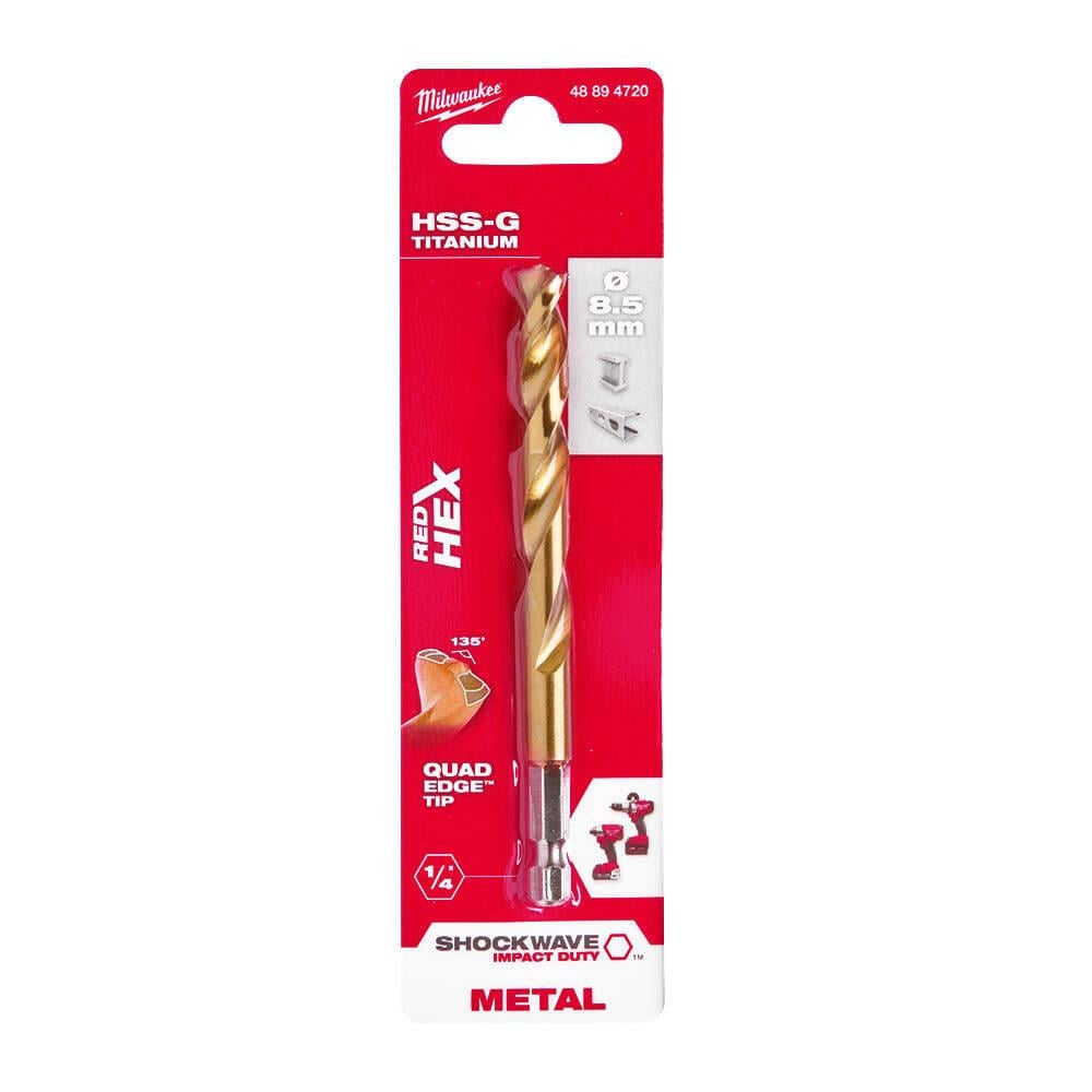 Milwaukee 8.5X 111 HSS-G MM Hex Girişli Metal Matkap Ucu 48894720Matkap Uçları