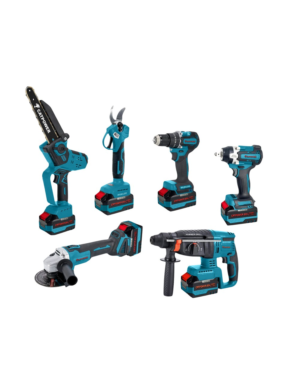 Catpower Kömürsüz Akülü 6'Lı Set 1560Matkaplar