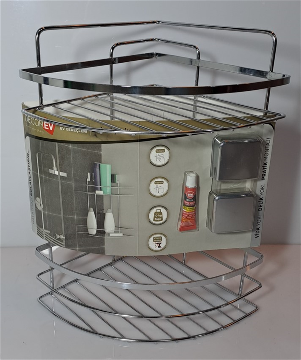 Decorev 2'li Köşelik Lamalı DC-4788Banyo Askıları