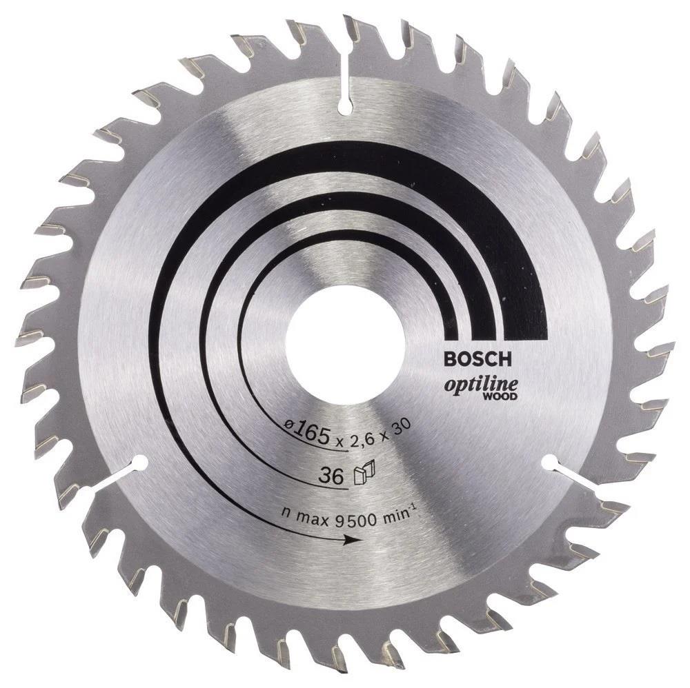 Bosch Daire Testere Bıçağı Optiline Wood 165*2.6*30 MM 36 Diş 65180282Daire Testere Bıçakları