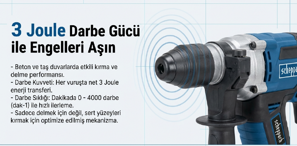 Scheppach Elektrikli Kırıcı Delici DH2260Kırıcı-Delici Matkaplar