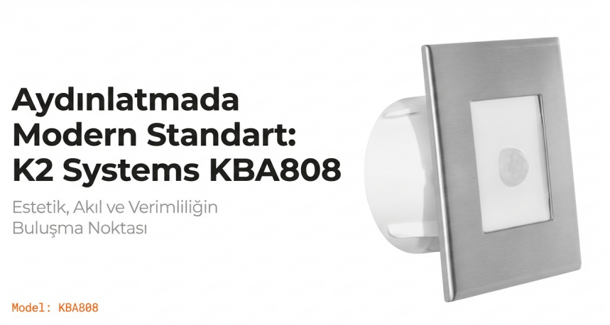 K2 Merdiven Armatürü 3W 3000K Radar Sensörlü KBA808Led Panel Armatürler