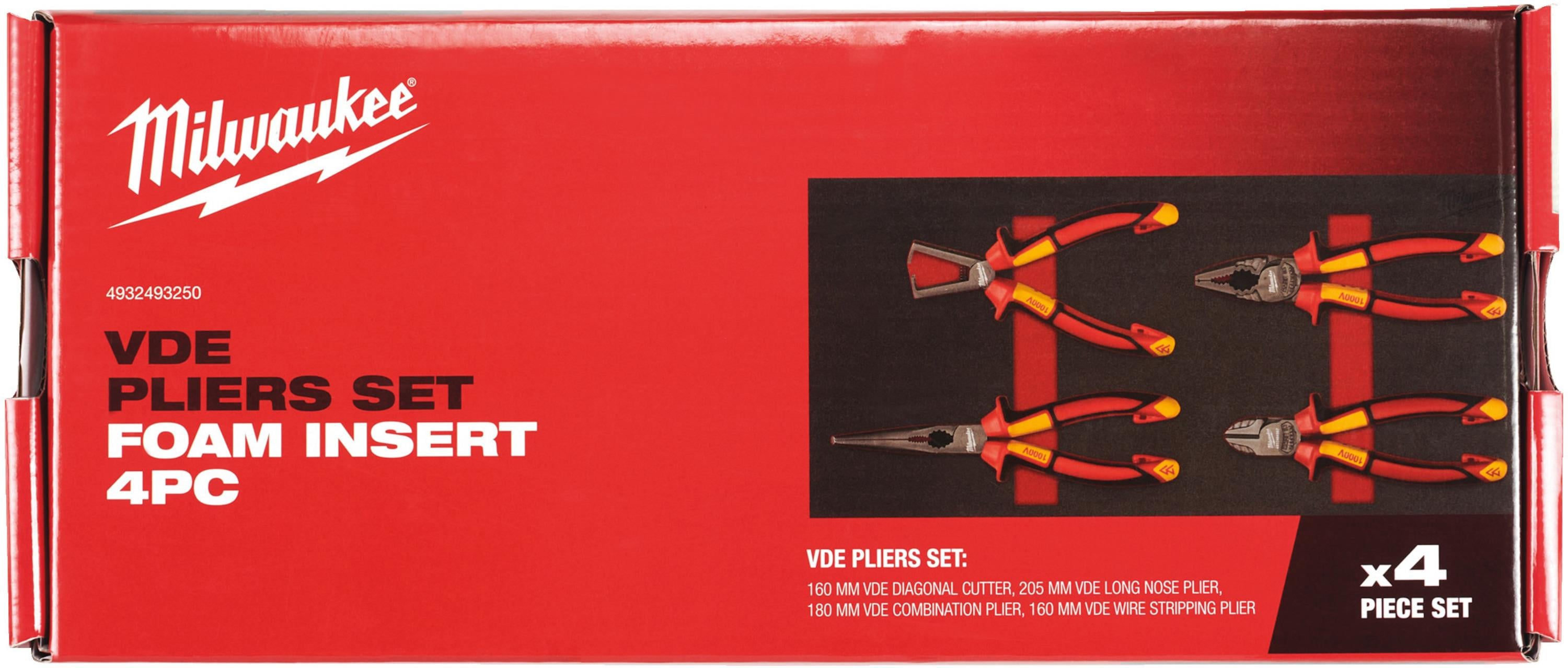 Milwaukee VDE 4 Parça Pense Seti 4932493250Penseler