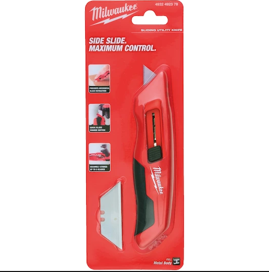 Milwaukee Sürgülü Maket Bıçağı Yedekli  4932492378Maket Bıçakları ve Yedekleri