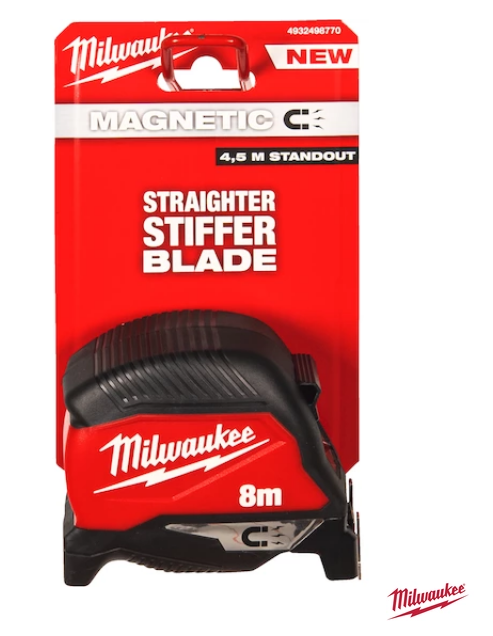 Milwaukee Şerit Metre Manyetik 8 MT 4932498770Şerit Metreler