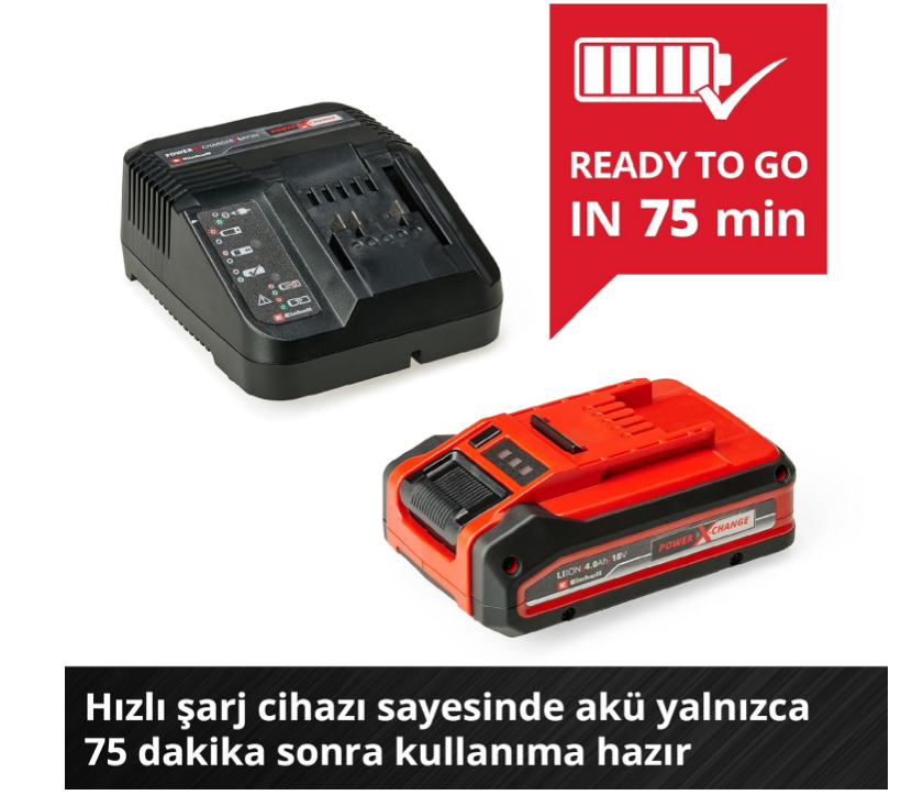 Einhell 18V 4,0AH PXC Akü Plus ve Şarj Aleti 4512159Yedek Akü & Şarj Cihazları