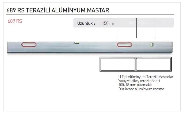 Bmi 689RS150RS Terazili Amüminyum Mastar 150 CMSu Terazileri