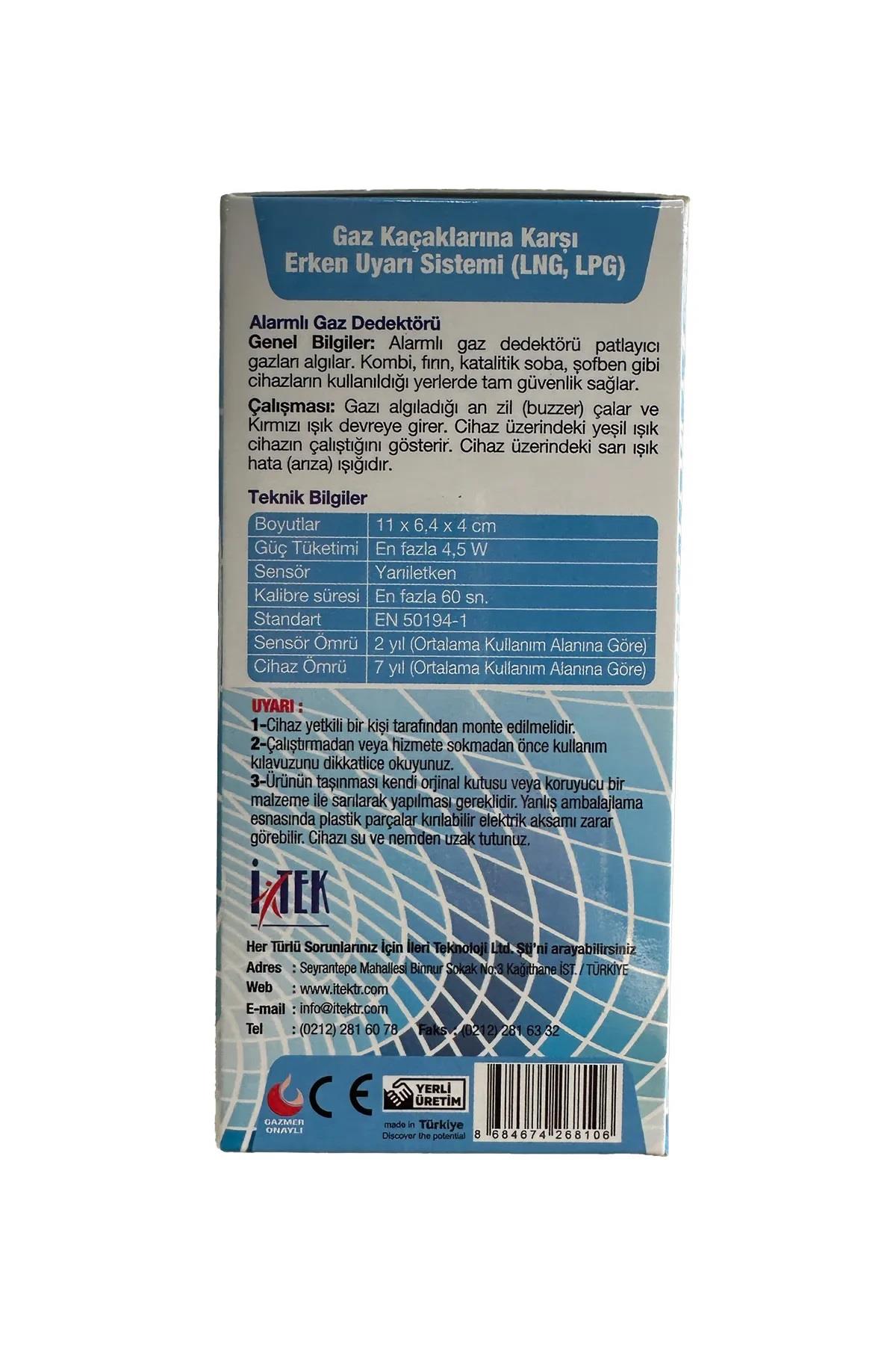 İtek Alarmlı Gaz Dedektörü NYS3Güvenlik Ekipmanları