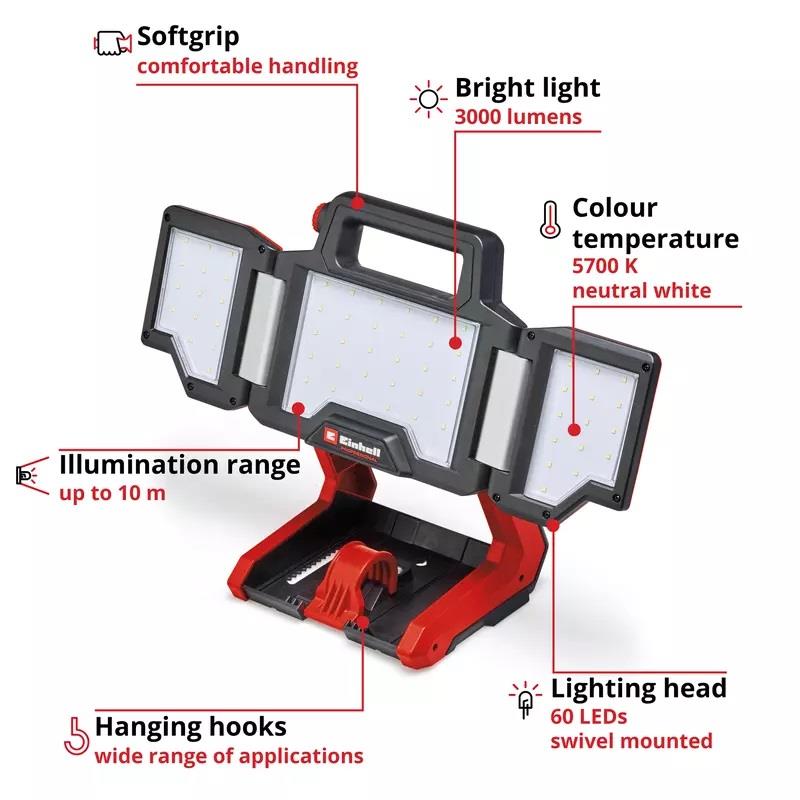 Einhell TP-CL 18/3000 Lİ-Solo Projektör 4514172Led Projektörler