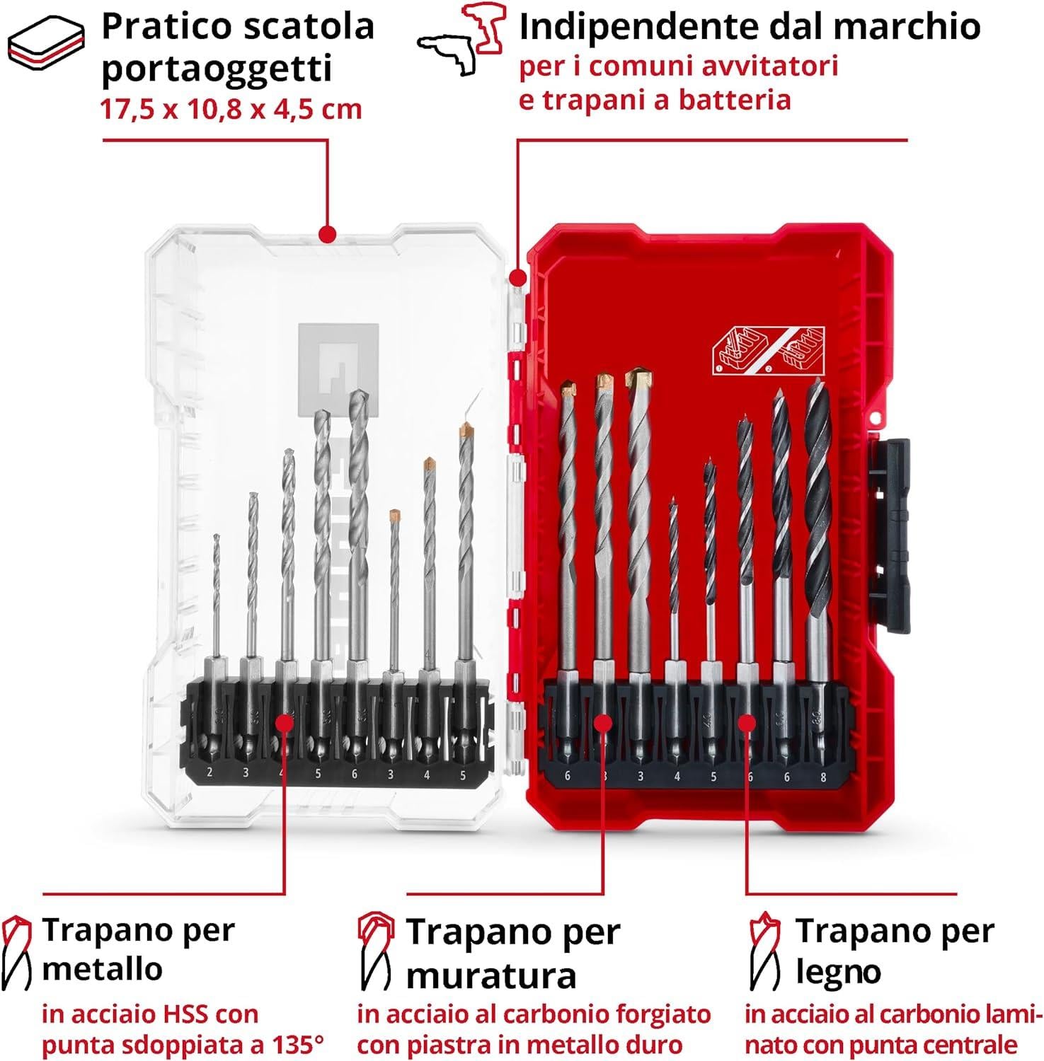 Einhell Bits Uç Set Metal-Ahşap-Beton 16 Parça 108953Bits Uçlar ve Adaptörler