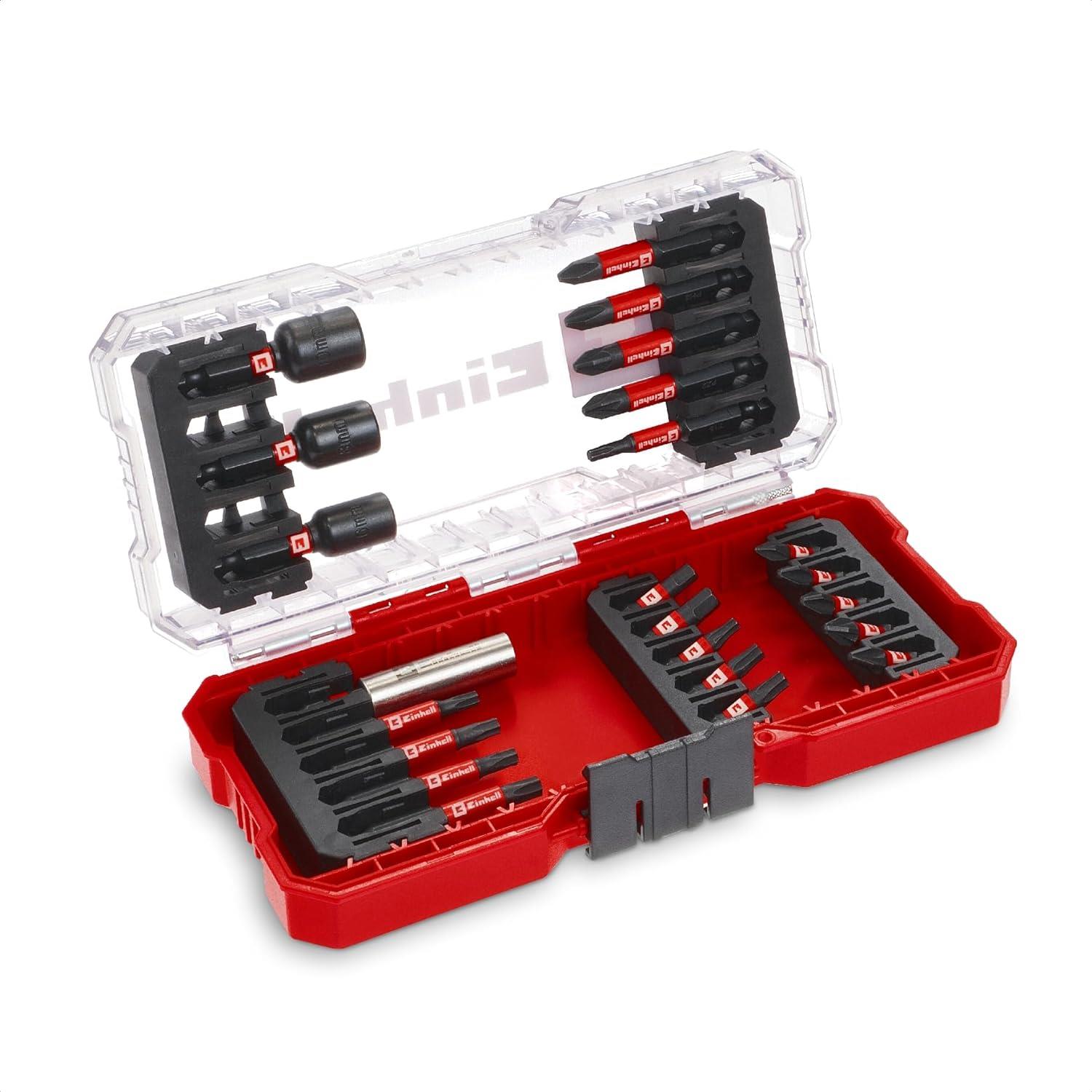Einhell S-Case 28 Parçalı Darbeye Dayanıklı Uç Seti (25 Mm Uç, 50 Mm Uç, 60 Mm Uç Tutucu, Lokma Anahtar Uçları, Saklama Kutusu Dahil) Bits Uç Seti-108703Bits Uçlar ve Adaptörler