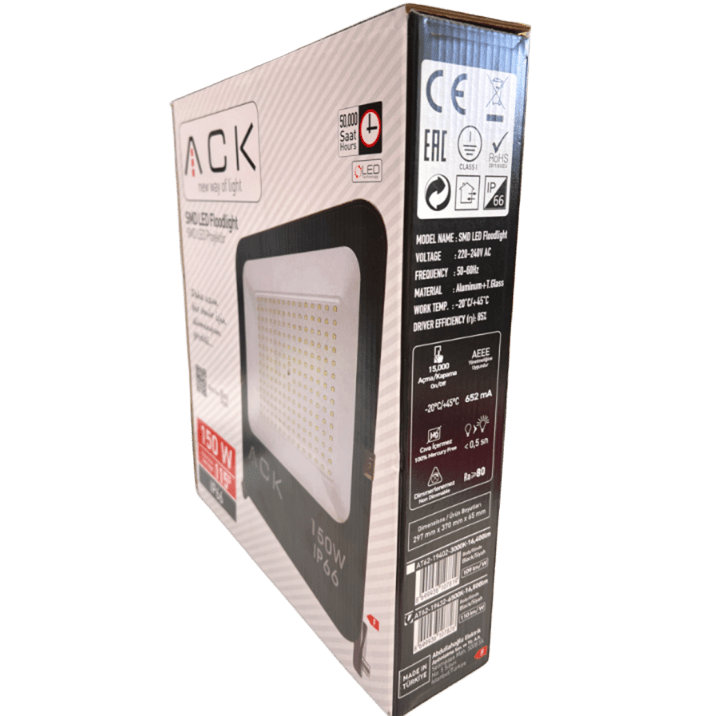 Ack Led Projektör 150W Beyaz AT62-19432Led Panel Armatürler