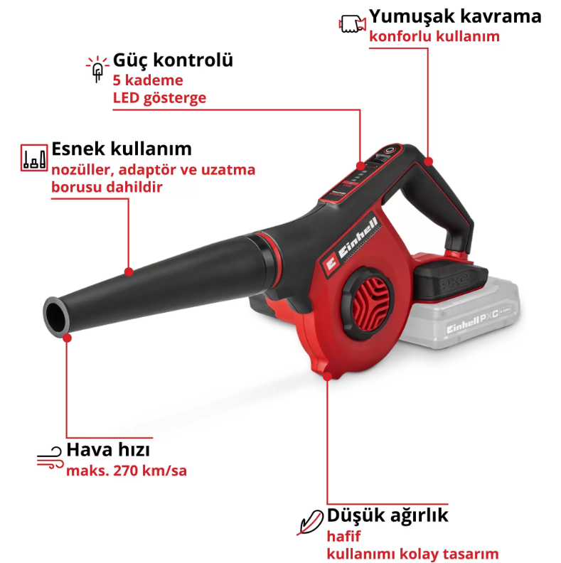 Einhell Te-Cb 18/270 Lİ - Solo Akülü Üfleme Makinesi 3408045Yaprak Üfleme ve Toplama Makineleri