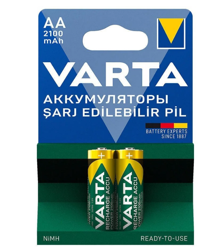 Varta Şarjlı Pil 2'Lİ 2100 Mah AAPil ve Bataryalar
