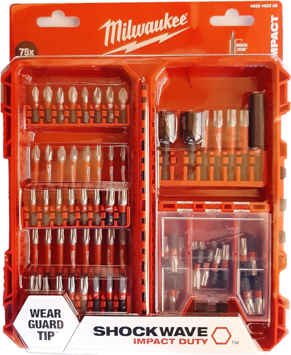 Milwaukee Shockwave Bits Uç Seti 75 Parça 4932492008Bits Uçlar ve Adaptörler