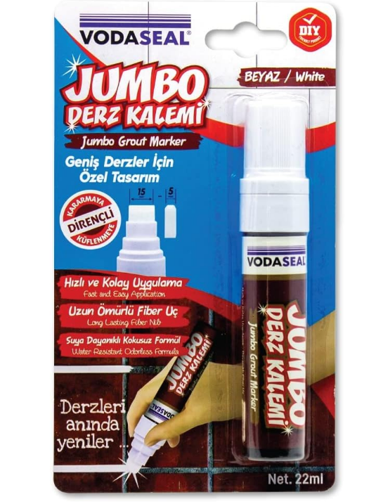 Vodaseal Jumbo Derz Kalemi Beyaz 22 ML Derz Ürünleri