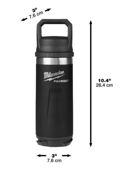 Milwaukee Packout Termos Şişe 710 ML Siyah 4932493466Termoslar