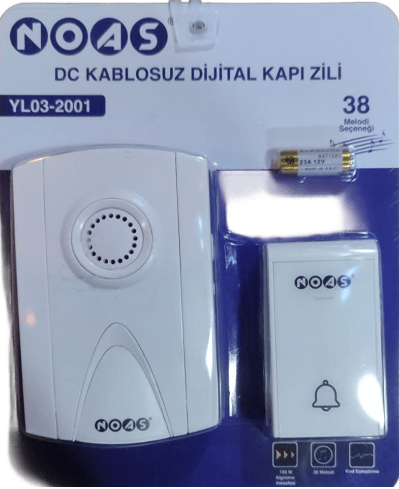 Noas Kablosuz Dijital Kapı Zili YL03-2001Zil ve Diafonlar