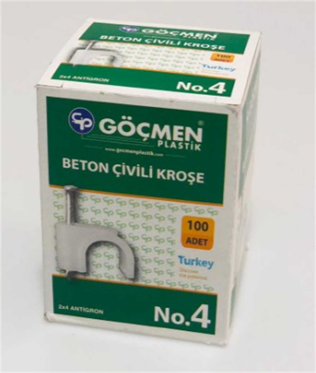 Göçmen Beton Çivili Kroşe N0:4 (100 Adet)Kroşe ve Dübeller