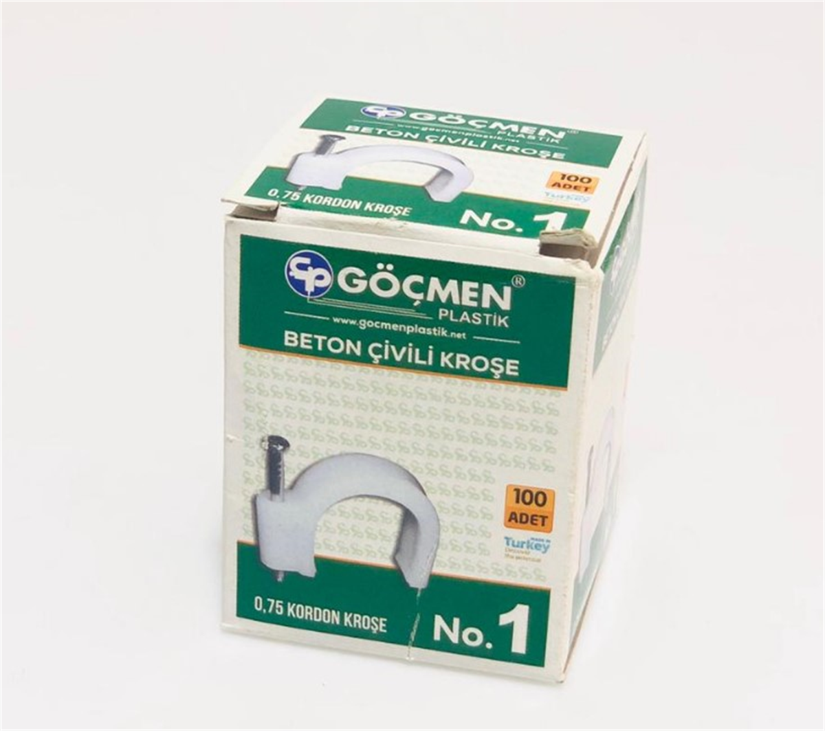 Göçmen Beton Çivili Kroşe No:1 (100 Adet)Kroşe ve Dübeller